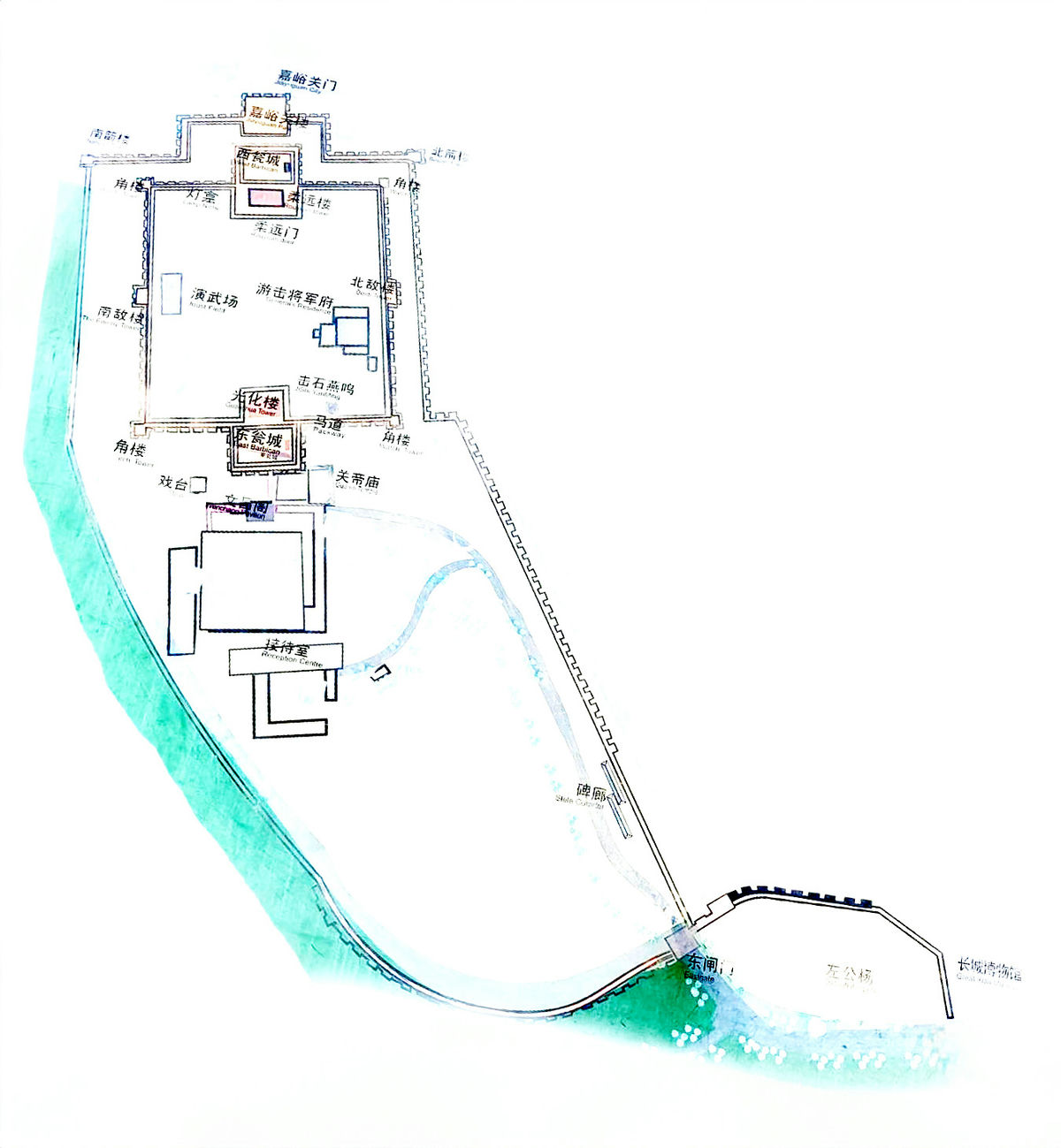 嘉峪关关城游览地图