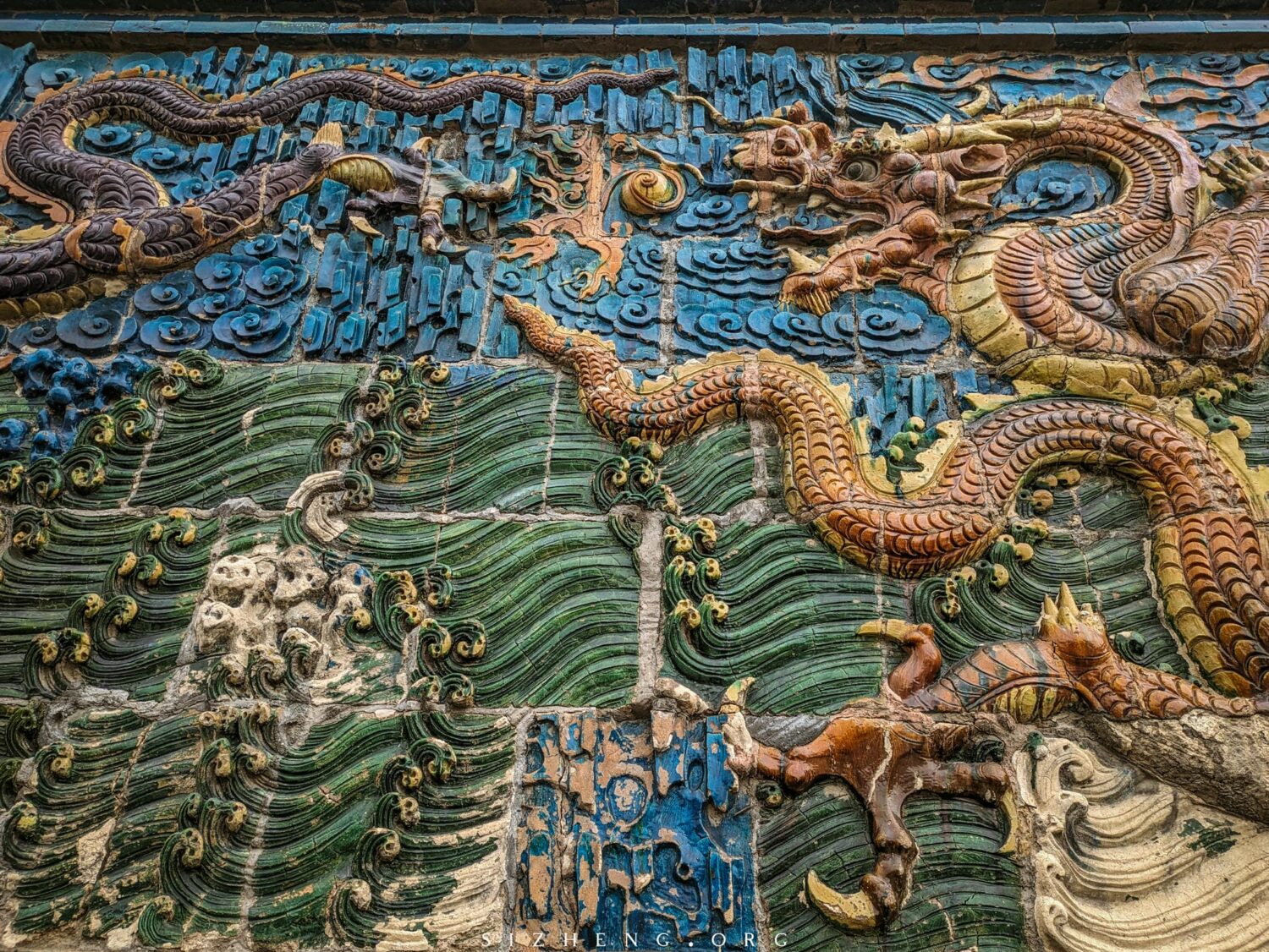 大同九龙壁局部
