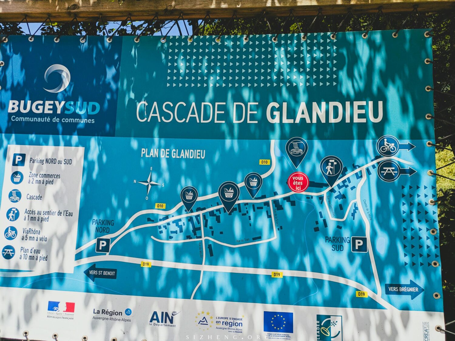 Cascade de Glandieu 瀑布周边地图